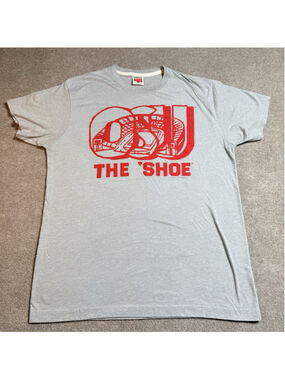 Homage Ohio State Buckeyes Shirt Mens Large Gray The Shoe Stadium OSU Tri-Blend